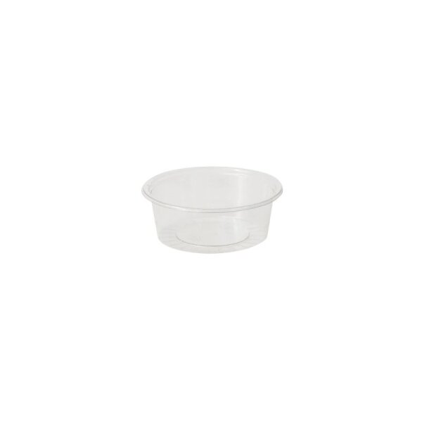 rPET-Feinkostbecher, 80 ml, Ø75 mm, Transparent