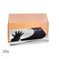 TPE Einweghandschuhe S, Schwarz, Karton