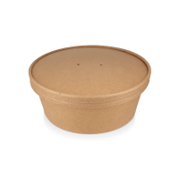 Papp-Salatschale, 1300ml,  Ø184mm, Kraftbraun
