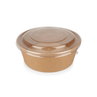 Papp-Salatschale, 1300ml,  Ø184mm, Kraftbraun