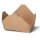 BIO Karton-Menübox, Bio-Beschichtung, 1100ml, 215x160x50mm, Kraft-Braun