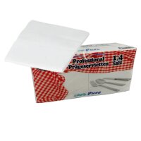 Servietten 33x33cm, 1-lagig, 1/4 Falz, 4kg, Weiß 9...