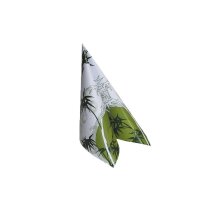 Servietten 40x40cm, 3-lagig, 1/4 Falz, Grün, Palmblatt