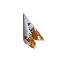 Servietten 40x40cm, 3-lagig, 1/4 Falz, Motiv, Gelbes Blatt