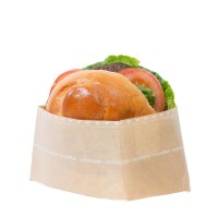 Burger-Taschen, Papier, Klebeverschluss, braun, 150x165x247mm