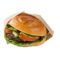 Burger-Taschen, Papier, Klebeverschluss, braun,...