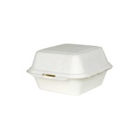 BIO Zuckerrohr-Burger-Box, IP6, 150x160x80mm, weiß