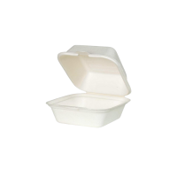 BIO Zuckerrohr-Burger-Box, IP6, 150x160x80mm, weiß
