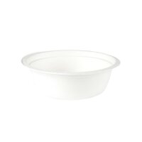 Zuckerrohr-Einwegschale, 500ml, Ø155mm, Weiß