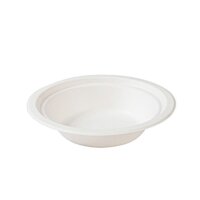Zuckerrohr-Einwegschale, 400ml, Ø175mm, Weiß