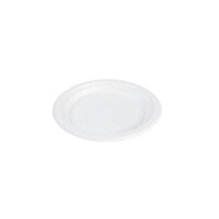 Zuckerrohr-Einwegteller, Ø170mm, Weiß