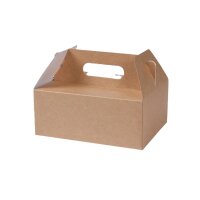 Karton-Gebäckbox, Tragegriff, faltbar, 200x130x90mm,...