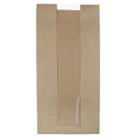 Papier-Sichtstreifenbeutel, 200x110x410mm, braun