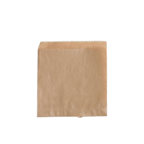 Flachbeutel, Burger-Tasche, Papier, braun, 160x160mm