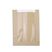 Papier-Sichtstreifenbeutel, 200x50x267mm, braun