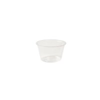 BIO PLA-Dressingbecher, 80ml, Ø70mm, Transparent