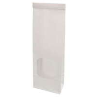 Papier-Blockbodenbeutel, PLA-Sichtfenster, Clipband,...