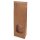 BIO Papier-Blockbodenbeutel, PLA-Sichtfenster, Clipband, 90x45x260mm, braun