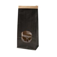 Papier-Blockbodenbeutel, PLA-Sichtfenster, Clipband-...