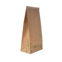 BIO Papier-Blockbodenbeutel, PLA-Sichtfenster, Clipband,...