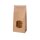 BIO Papier-Blockbodenbeutel, PLA-Sichtfenster, Clipband, PLA-Innenbeschichtung, 90x45x260mm, braun