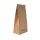 BIO Papier-Blockbodenbeutel, PLA-Sichtfenster, Clipband, PLA-Innenbeschichtung, 90x45x260mm, braun
