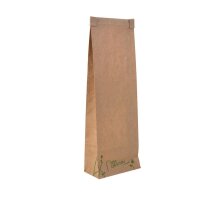BIO Papier-Blockbodenbeutel, PLA-Sichtfenster, Clipband,...