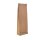 BIO Papier-Blockbodenbeutel, PLA-Sichtfenster, Clipband, 115x70x245mm, braun