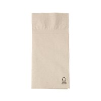 Besteck-Serviette, 2-lagig, 1/4 Falz, Kraft-Braun