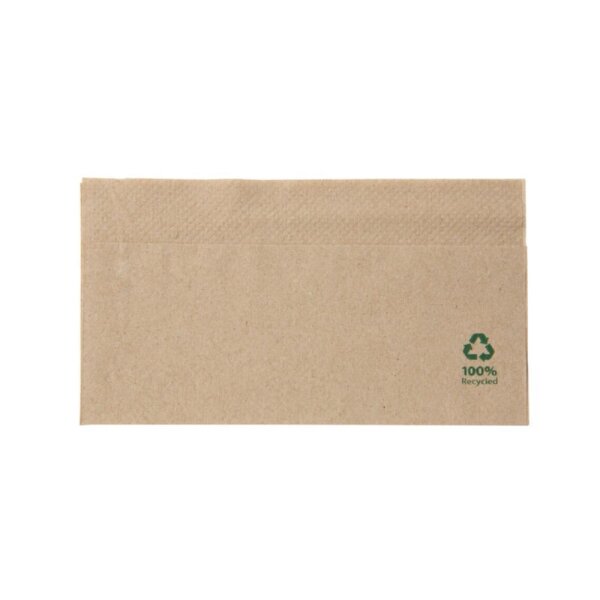 Servietten 32x32cm, 1-lagig, 1/8 Falz, Kraft-Braun