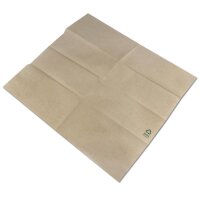 Servietten 32x32cm, 1-lagig, 1/8 Falz, Kraft-Braun
