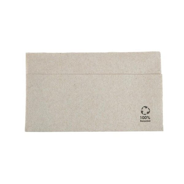 Servietten 33x33cm, 1-lagig, 1/8 Falz, Kraft-Braun