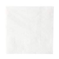 Servietten 24x24cm, 2-lagig, 1/4 Falz, Weiß