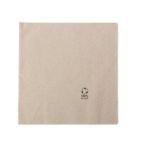 Servietten 33x33cm, 2-lagig, 1/4 Falz, Kraft-Braun