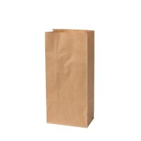 BIO Papier-Blockbodenbeutel, 110x60x235mm, braun