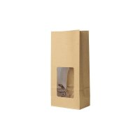 BIO Papier-Blockbodenbeutel, PLA-Sichtfenster,...