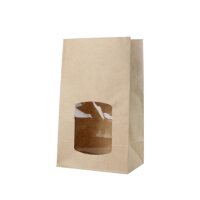 BIO Papier-Blockbodenbeutel, PLA-Sichtfenster,...