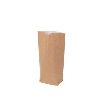 Papier-Hähnchenbeutel, braun, 2-lagig, 165x60x260mm