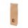 BIO Papier-Blockbodenbeutel, PLA-Sichtfenster, Clipband, PP-Innenbeschichtung, 75x45x240mm, braun