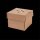 BIO Papp-Burger-Box, faltbar, 130x130x100mm, kraftbraun