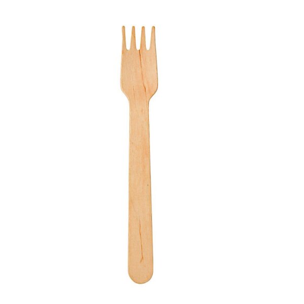 BIO Holz-Kuchen-Gabel, BIO Beschichtung, 140mm