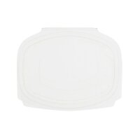 BIO PLA-Feinkostbecher, 250ml, mit Klappdeckel, Transparent