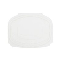 BIO PLA-Feinkostbecher mit Klappdeckel, 375ml, Transparent