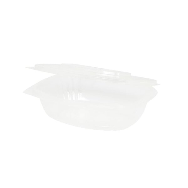 BIO PLA-Feinkostbecher mit Klappdeckel, 750ml, Transparent