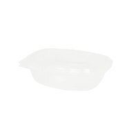 BIO PLA-Feinkostbecher mit Klappdeckel, 750ml, Transparent