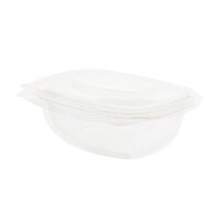 BIO PLA-Feinkostbecher mit Klappdeckel, 1000ml, Transparent