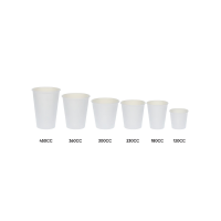 Pappbecher, 240ml, 8oz,  Ø80mm, Weiß