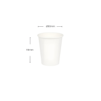 Pappbecher, 360ml, 12oz, Ø90mm, Weiß