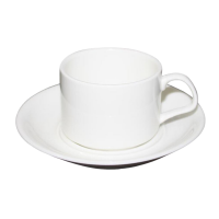 Kaffeetasse mit Unterteller, weiß