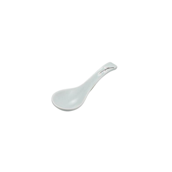 Suppenlöffel aus Porzellan, 14,5 cm, Weiß